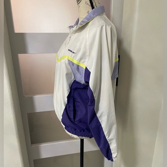 Reebok Vintage White and Purple Sporty Jacket - Picture 4 of 5